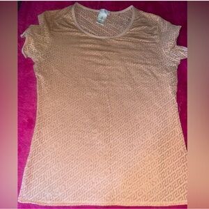 Vintage Versace Tan Burnout T-Shirt